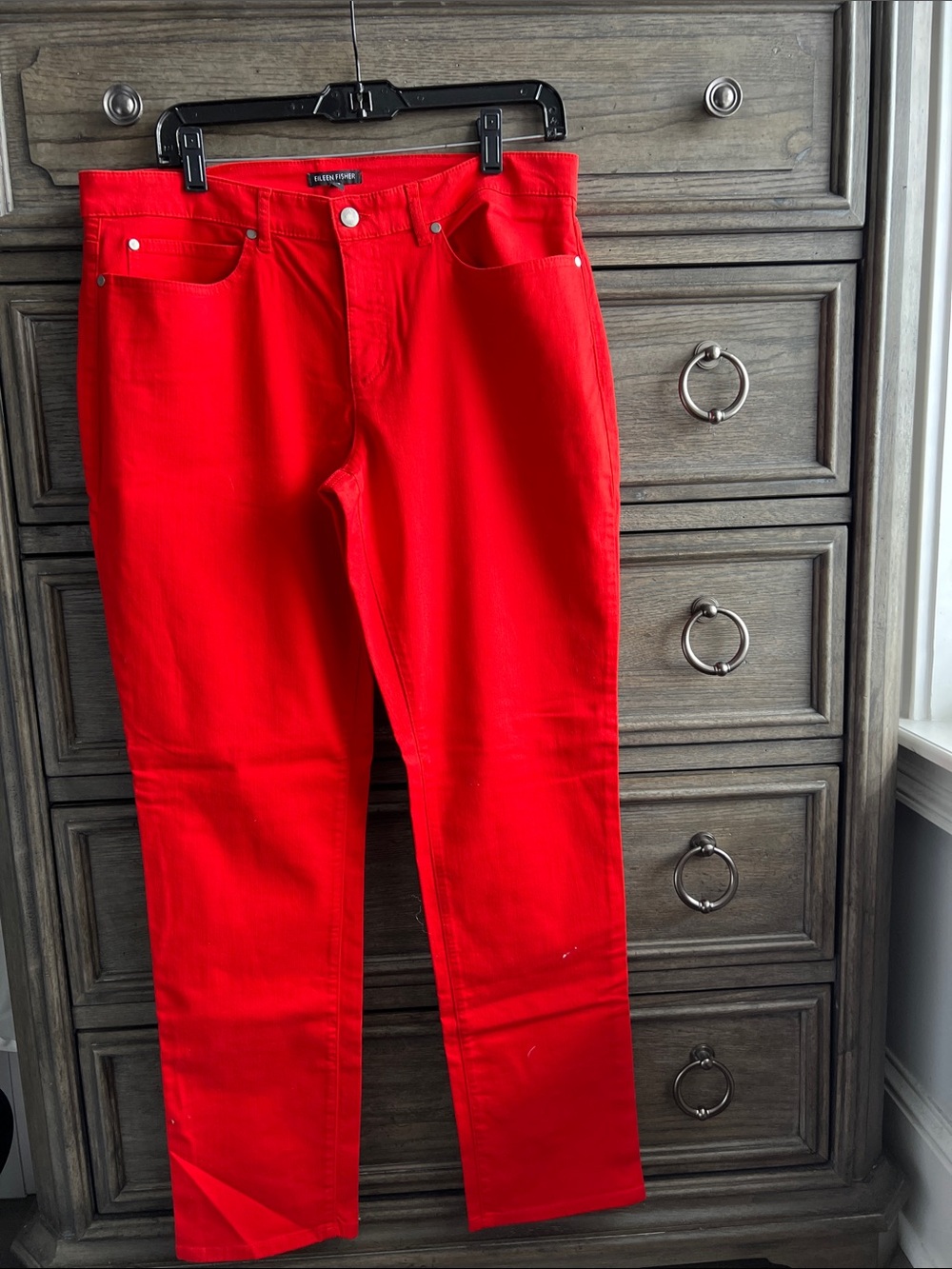 Eileen Fisher Size 12 Straight Leg Denim Pant Organic Cotton